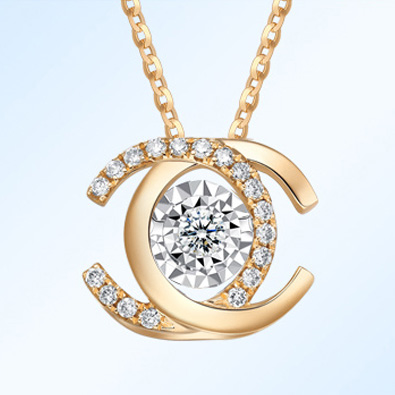 สร้อยคอ จี้รูปตัว C แบบคู่