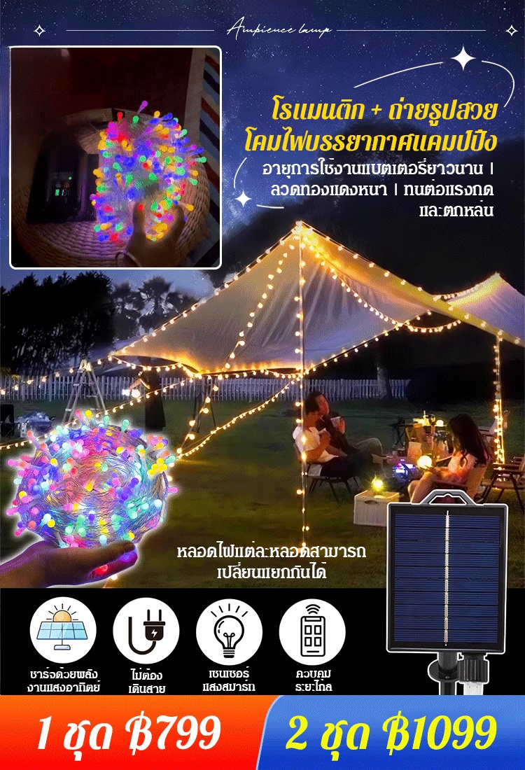 ไฟประดับ LED พลังงานแสงอาทิตย์