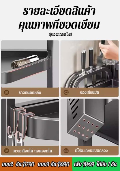 ชั้นวางของในห้องครัว ทรงสามเหลี่ยม