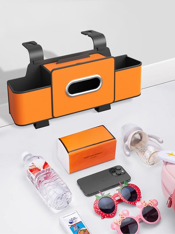 【ประหยัดพื้นที่มากขึ้น】กล่องเก็บของอเนกประสงค์ แขวนด้านหลังเบาะรถยนต์