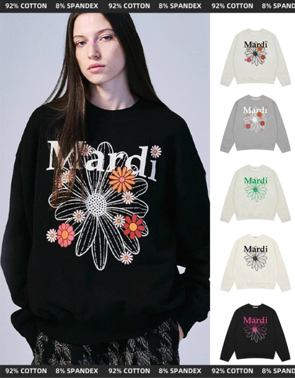 เย็บปักถักร้อยลวดลายดอกเดซี่รอบคอเสื้อ
