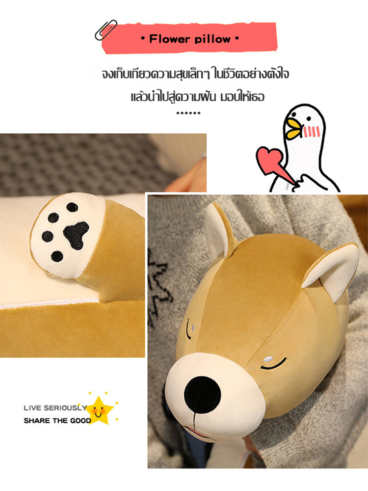 【บรรเทาความเครียดของกระดูกสันหลัง】หมอนข้างยาวรูปการ์ตูนสำหรับกอดขณะนอนตะแคง