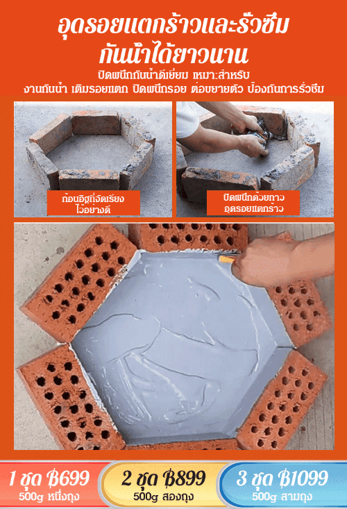 [ไม่แตกร้าวเป็นร้อยปี] กาวอุดรอยแตกร้าวกันรั่วซึม