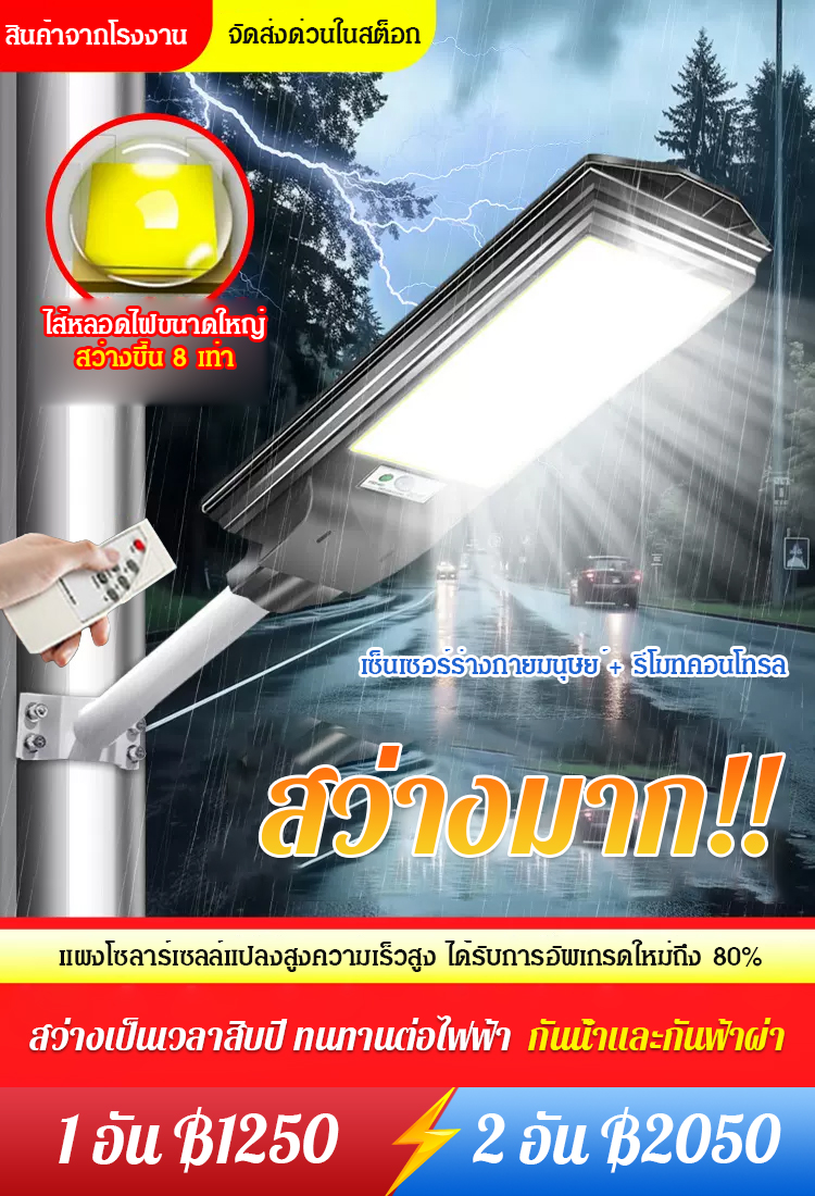 โคมไฟพลังงานแสงอาทิตย์กลางแจ้งรุ่นใหม่