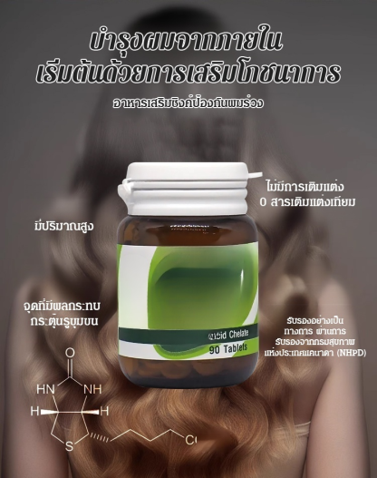 【ขายดีในประเทศไทย】อาหารเสริมซิงค์ป้องกันผมร่วง