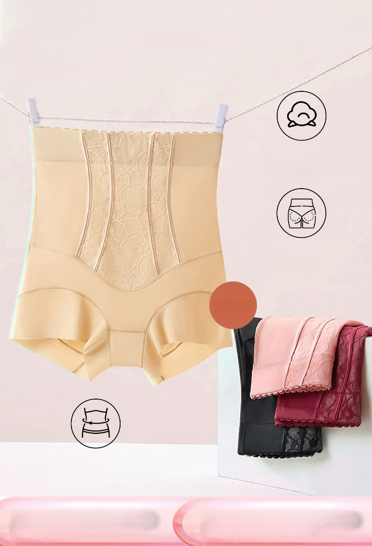 กางเกงในเอวสูงเก็บพุงยกกระชับสะโพกไร้รอยต่อ