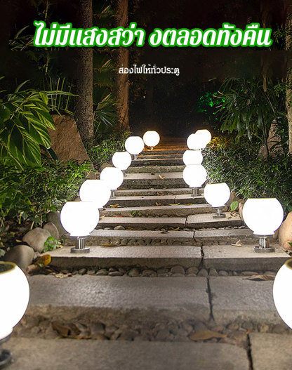 【ค่าไฟฟ้า 0 เป็นเวลาหนึ่งปี】โคมไฟติดด้านบนเสาพลังงานแสงอาทิตย์