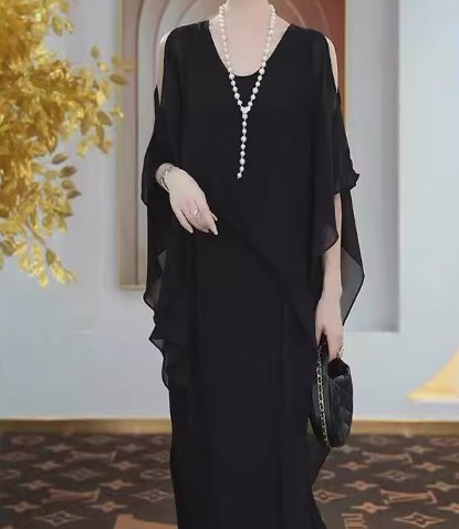 เดรสผ้าไหมหม่อนหรูหราแบบวินเทจ