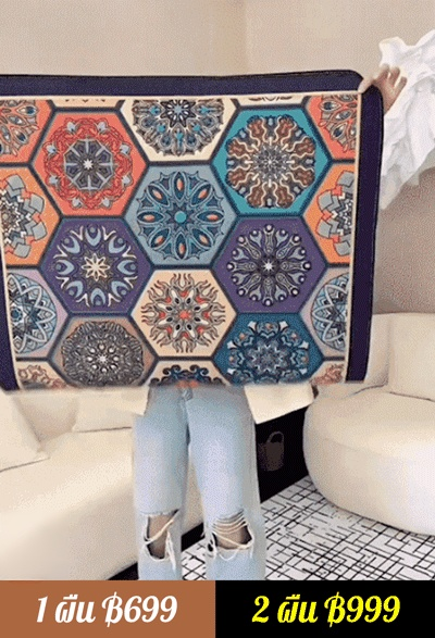 พรมเช็ดเท้าหน้าประตูผ้ากำมะหยี่คริสตัลสไตล์โบฮีเมียน รุ่นฮิตขายดี