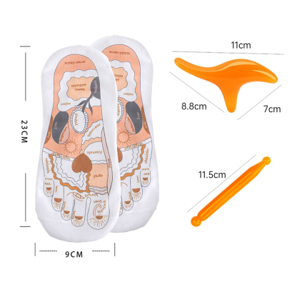 【แถมเครื่องนวด】ถุงเท้าบำบัดนวดกดจุดสะท้อน