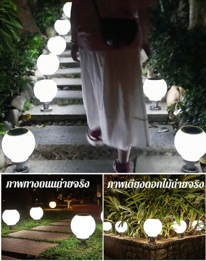 【ค่าไฟฟ้า 0 เป็นเวลาหนึ่งปี】โคมไฟติดด้านบนเสาพลังงานแสงอาทิตย์