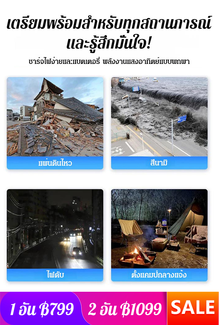 พาวเวอร์แบงค์พลังงานแสงอาทิตย์กันน้ำ