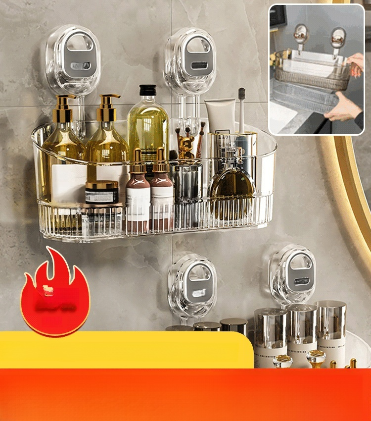 ที่วางของในห้องน้ำแบบดูดติดผนัง
