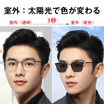 ブルーライトカット調光眼鏡