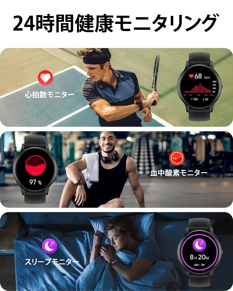 D18心拍数血圧モニター付きスポーツウォッチ