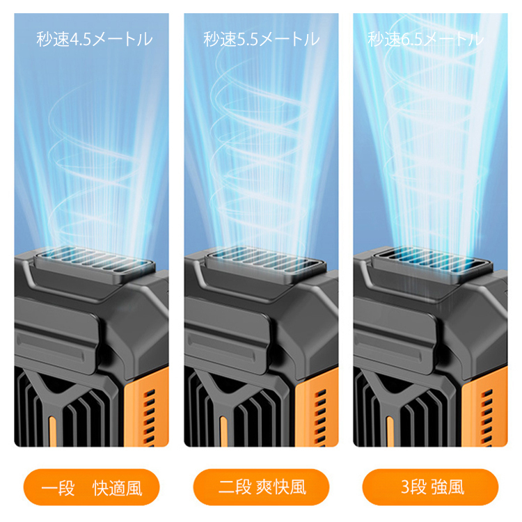 4WAY腰掛けファン【ライト+モバイルバッテリー機能】