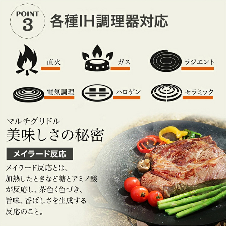 【ドイツ産麦飯石】超軽量アウトド、アキャンプ用ノンスティックフライパン