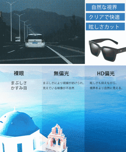 HD透視偏光サングラス