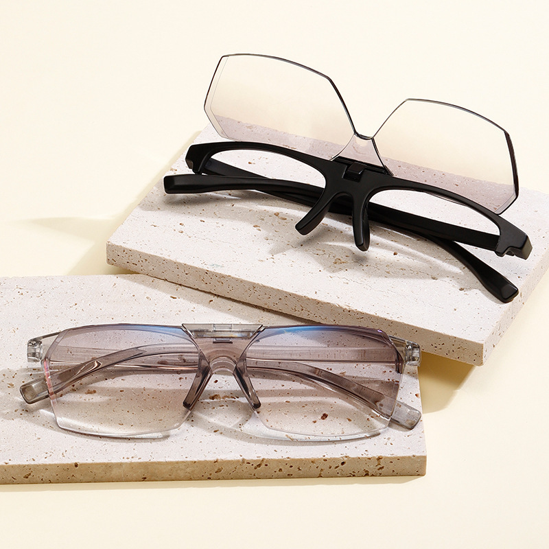 レンズ180°回転ブルーライトカット老眼鏡