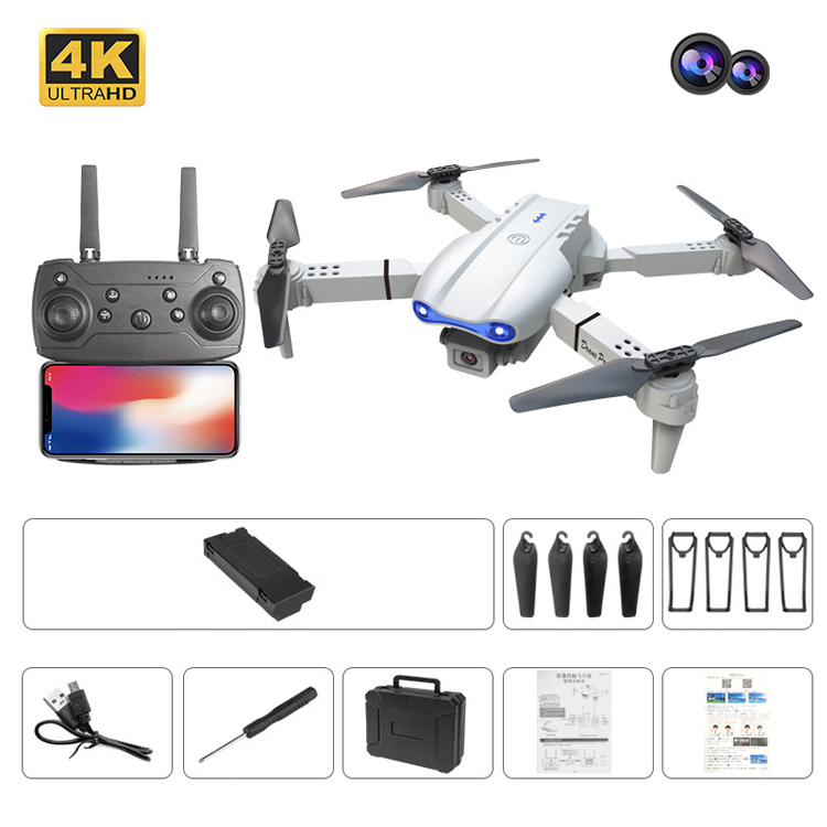 デュアルカメラ付き4K空撮ドローン