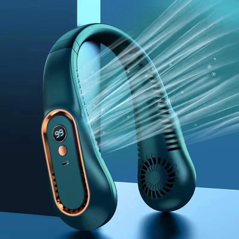 【首掛け扇風機】静音、USB充電、首掛け、ひんやり、大風量