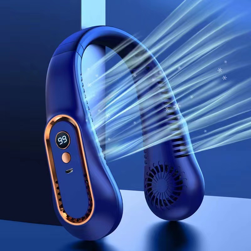 【首掛け扇風機】静音、USB充電、首掛け、ひんやり、大風量
