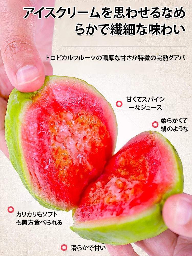 【柔らかくて甘い】赤い心グァバの種