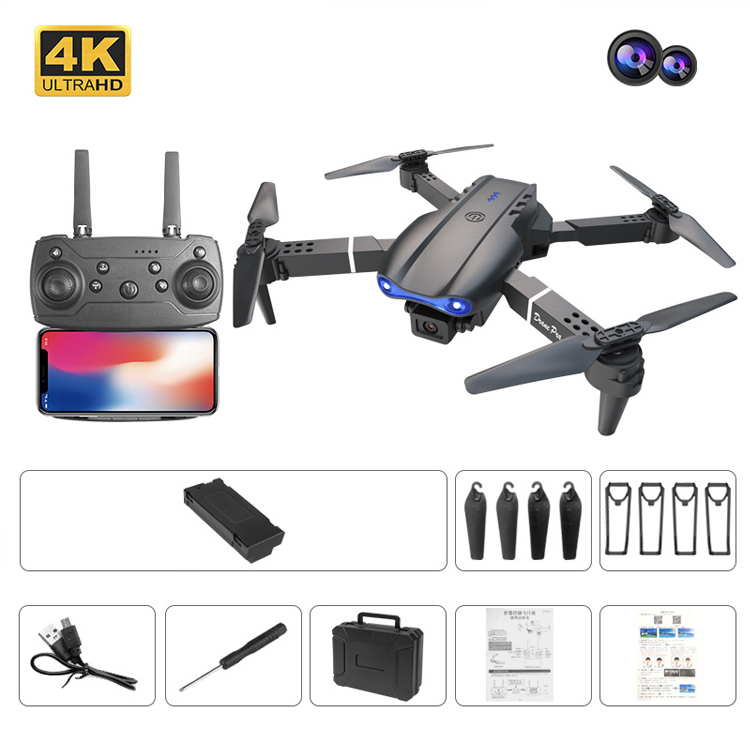 デュアルカメラ付き4K空撮ドローン