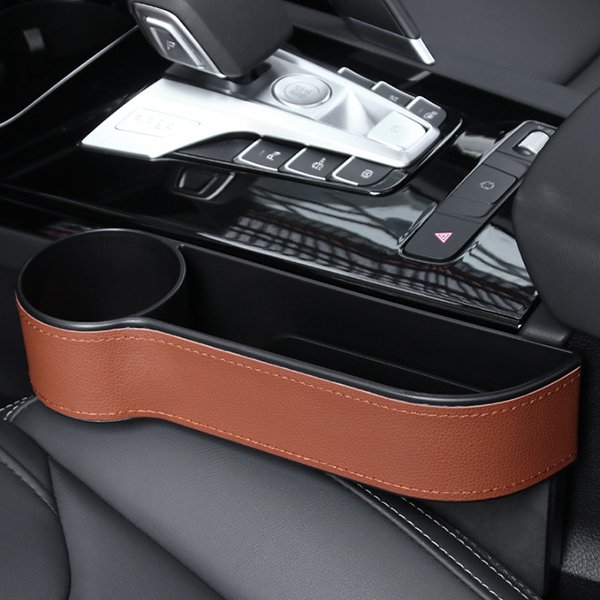 【カーシート際間収納ポックス】車用収納用、シート障間に入れる、大容量、装着簡単、充電穴付き、安全運転