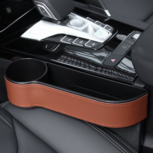 【カーシート際間収納ポックス】車用収納用、シート障間に入れる、大容量、装着簡単、充電穴付き、安全運転
