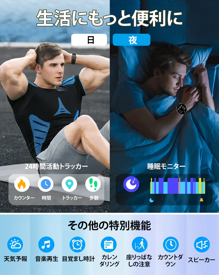 D18心拍数血圧モニター付きスポーツウォッチ
