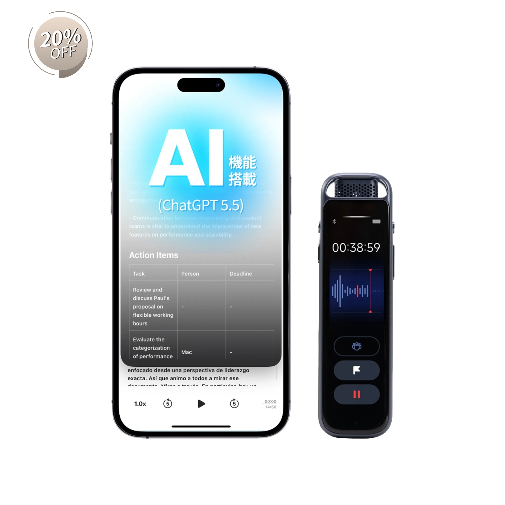 iFLYTEK AIボイスレコーダー P1 Pro