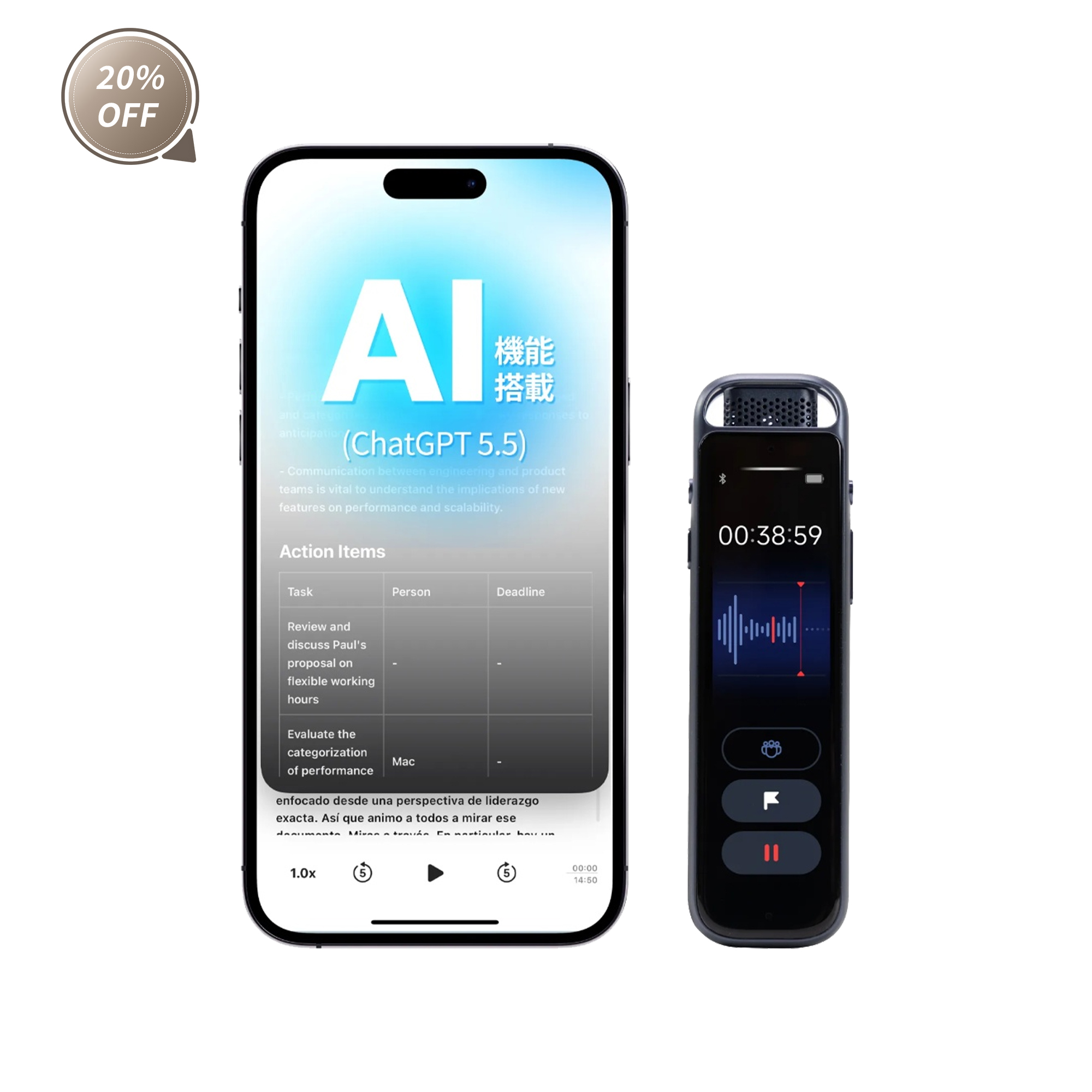 iFLYTEK AIボイスレコーダー P1 Pro