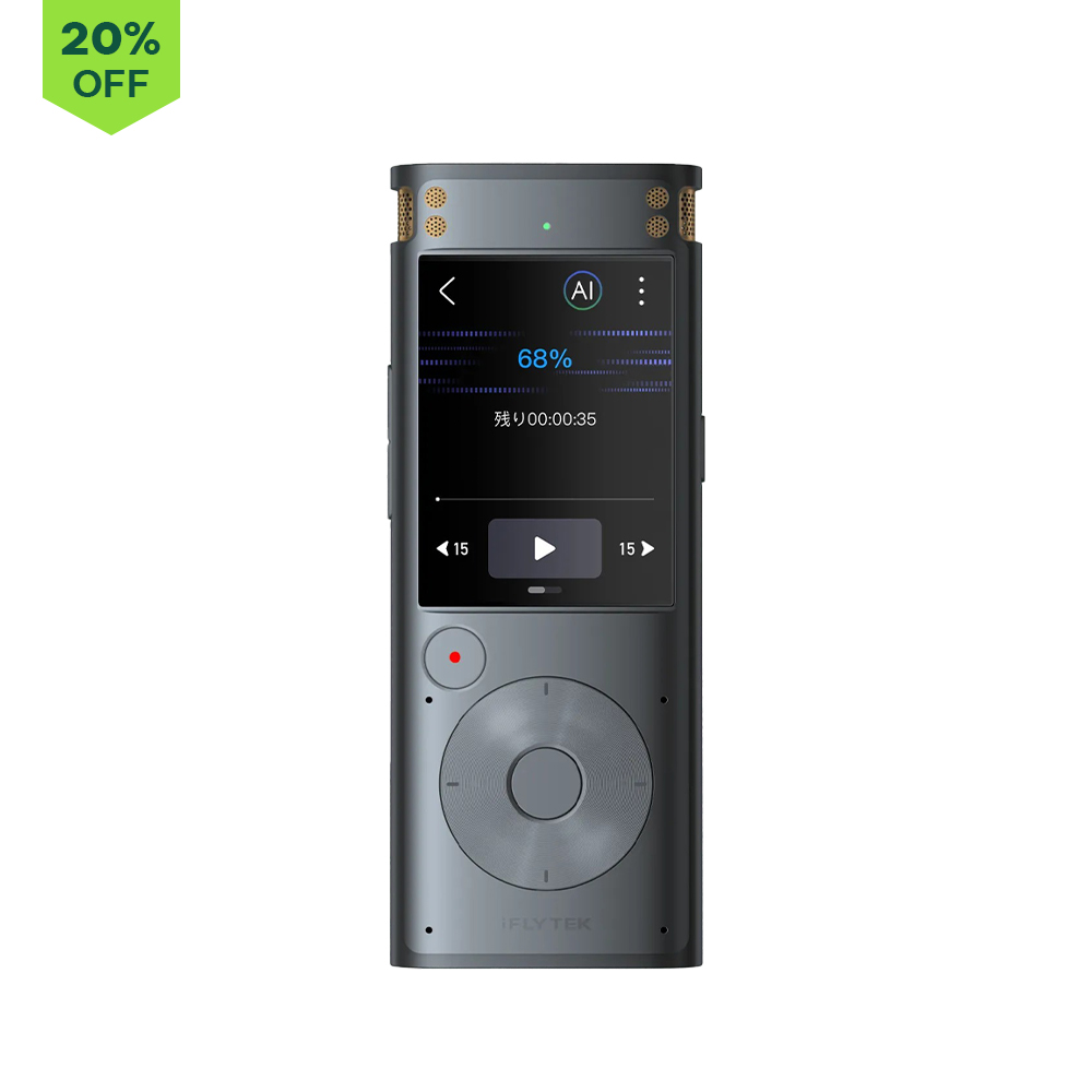 iFLYTEK VOITER SR302 Pro AIライティングレコーダー 黒/文字