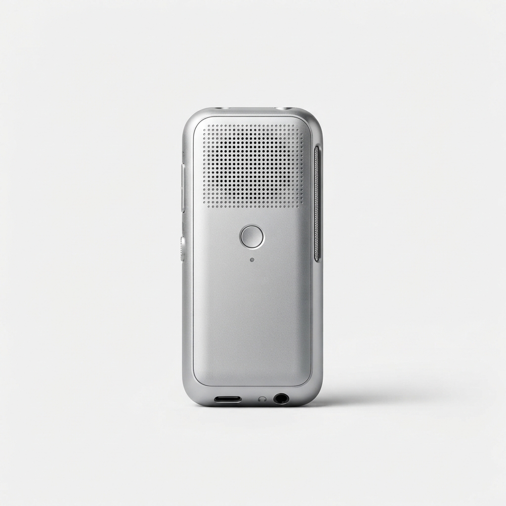iFLYTEK AI smart voice recorder in minimalist studio lighting