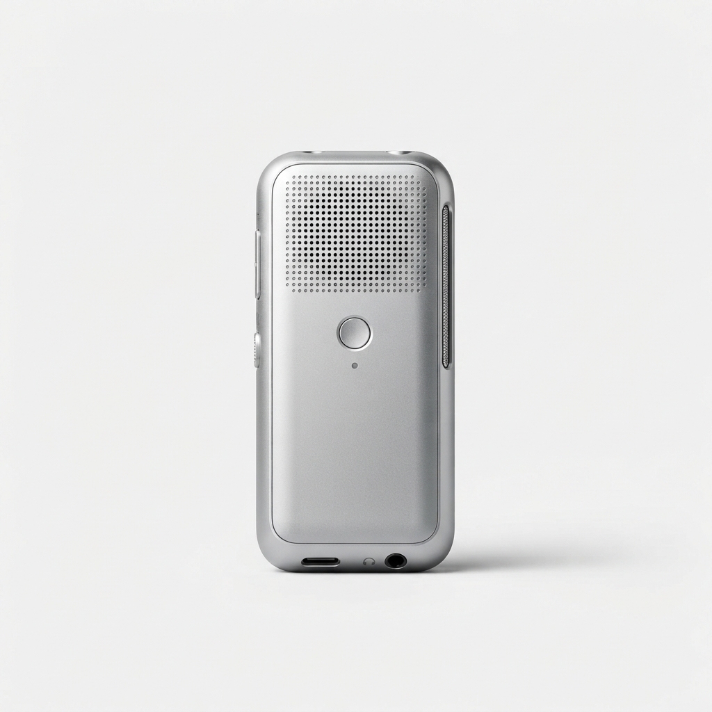 iFLYTEK AI smart voice recorder in minimalist studio lighting