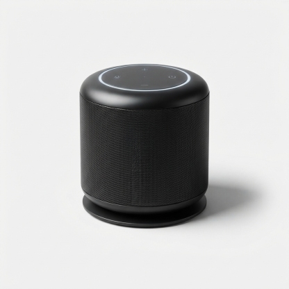iFLYTEK AI conference speaker on clean off-white surface