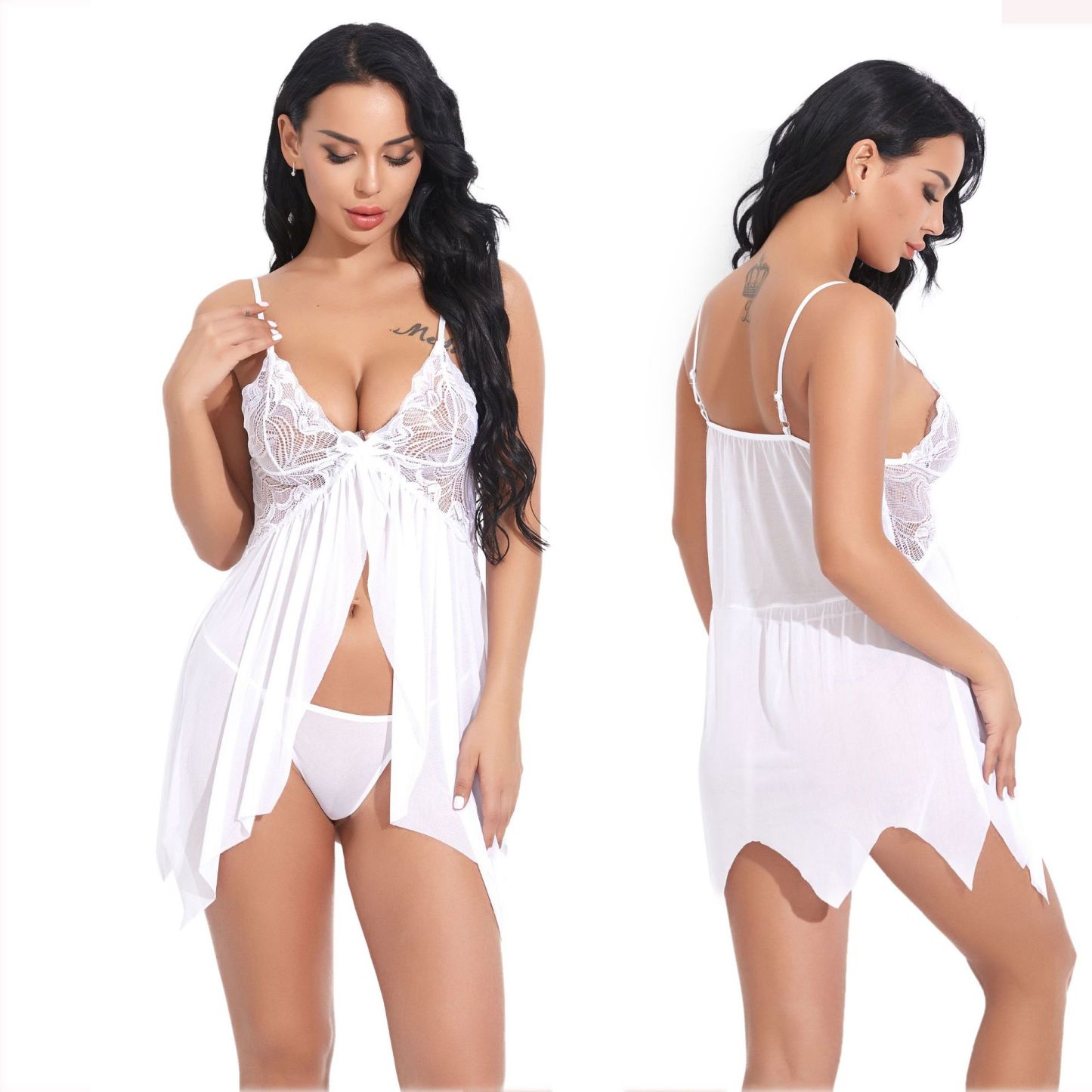 Mesh suspenders multi-color pajamas