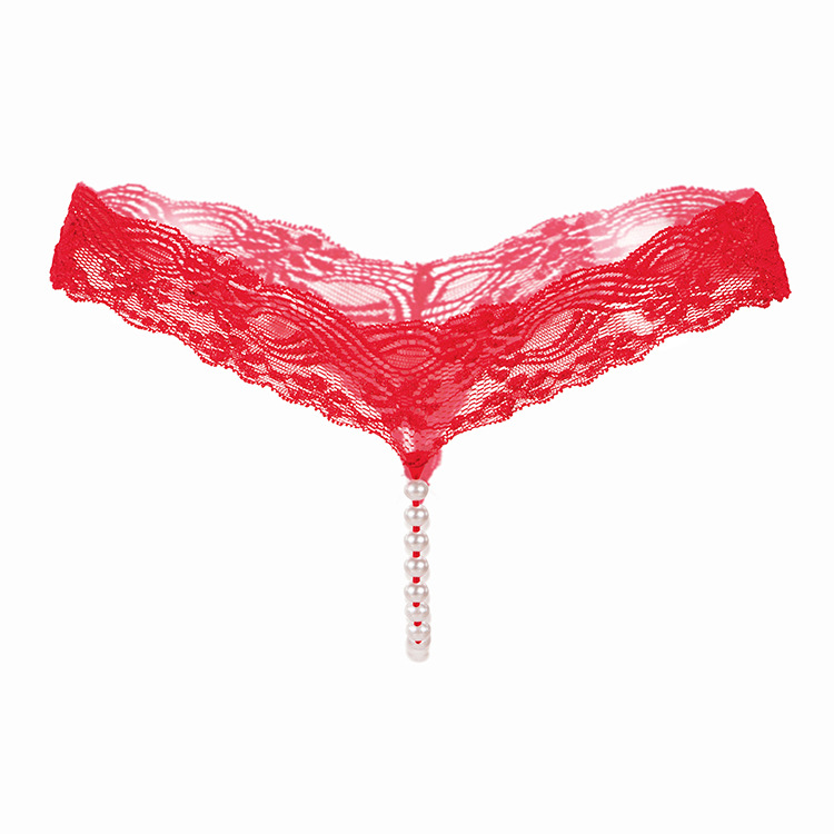 Solid color sexy lace T-back