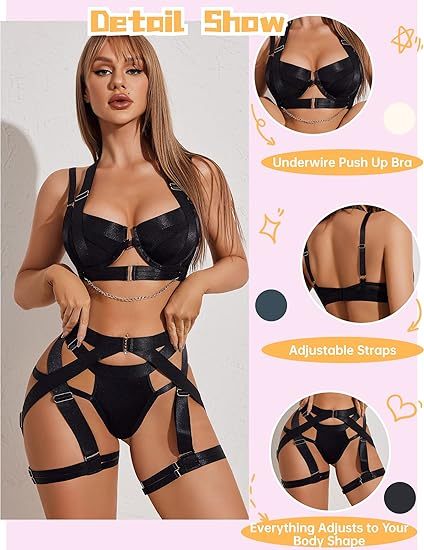 Sexy body shaping webbing underwear set