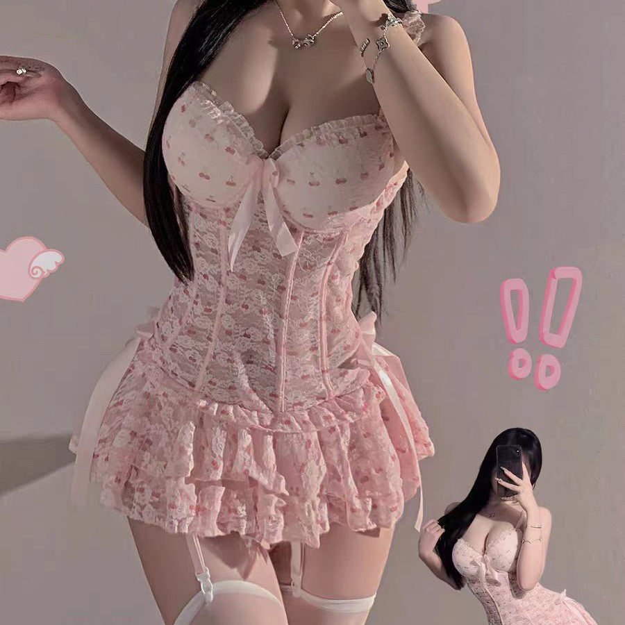 Lace cake skirt temptation fishbone uniform