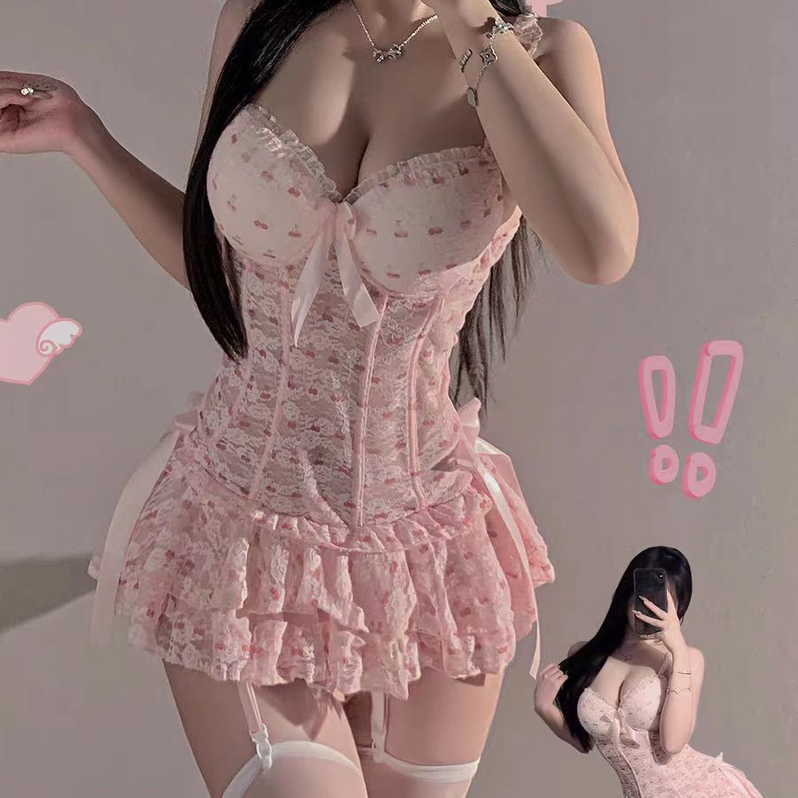 Lace cake skirt temptation fishbone uniform