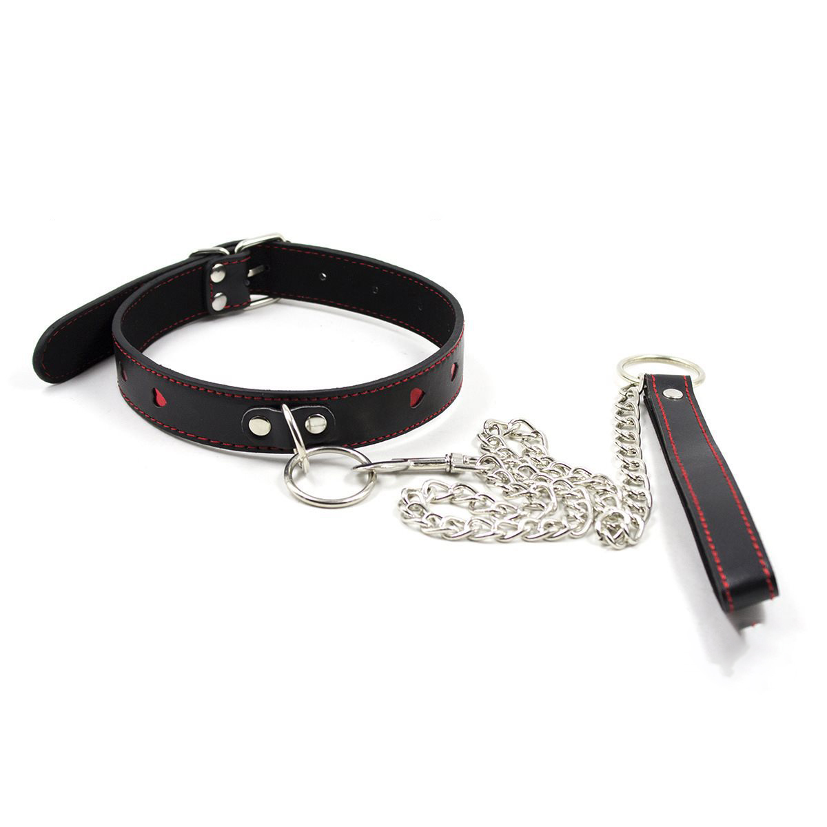 Red heart iron chain traction chain