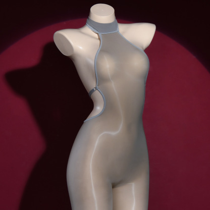 6D Super Shiny Horse Oil Stockings Backless Bodysuit