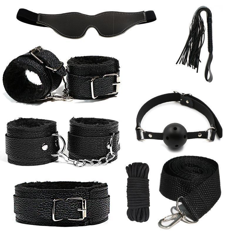 Handcuffs and ball gag set accessories