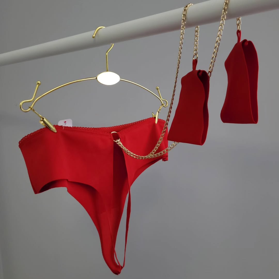 Open crotch bondage panties