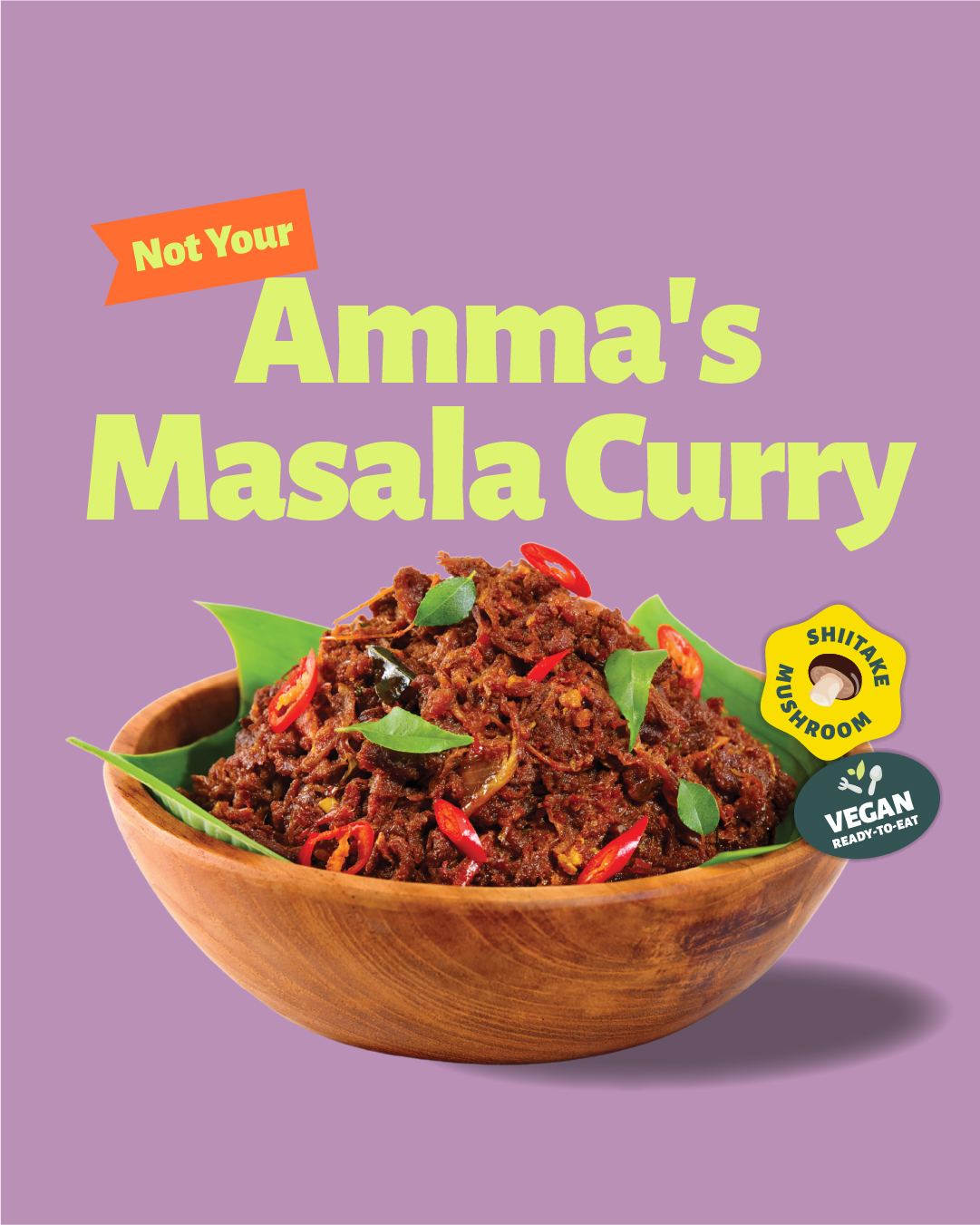 Not Your Amma's Masala Curry (Vegan Curry Mushroom Bite)