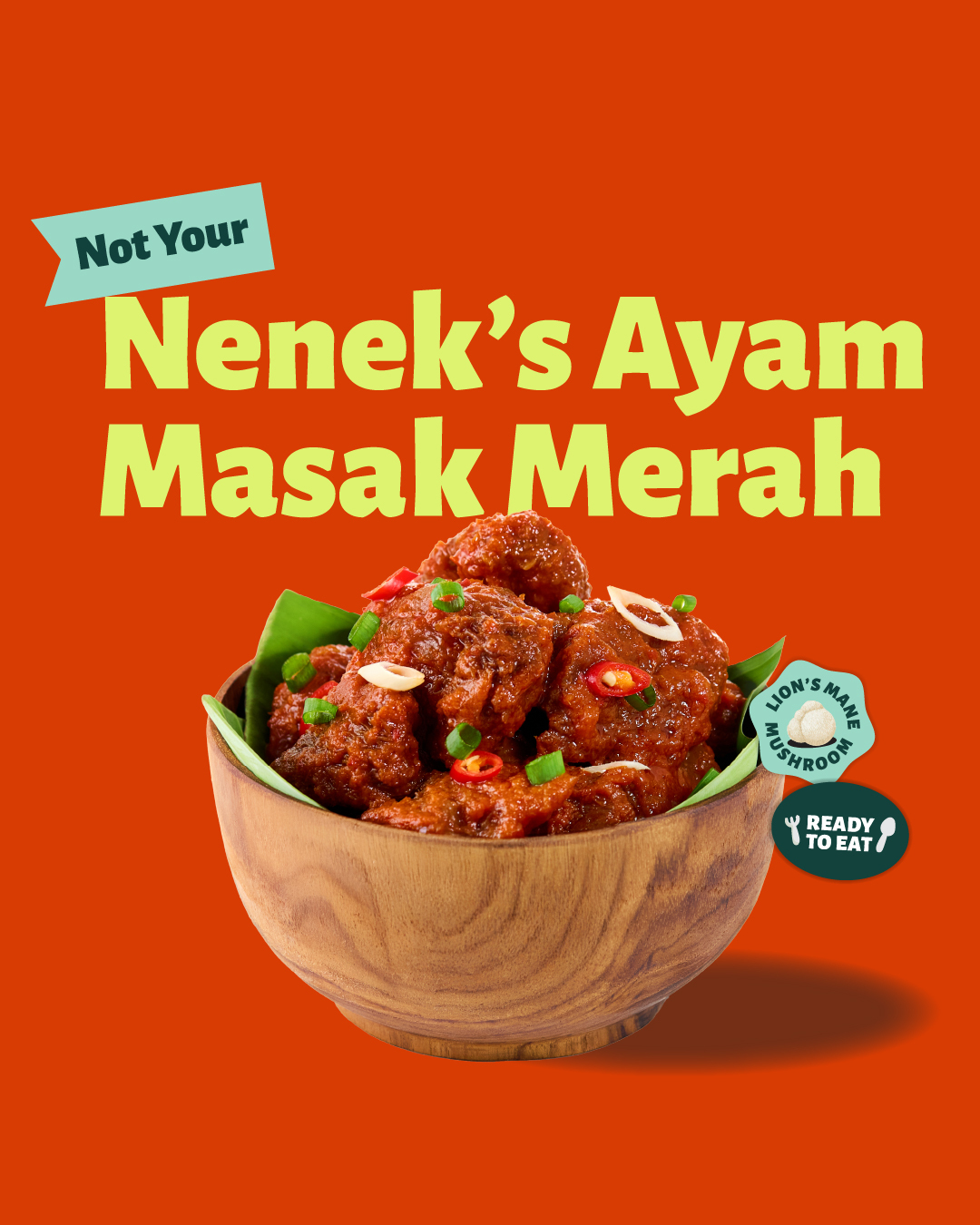 Not Your Nenek's Ayam Masak Merah (Plant-Based Ayam Masak Merah)
