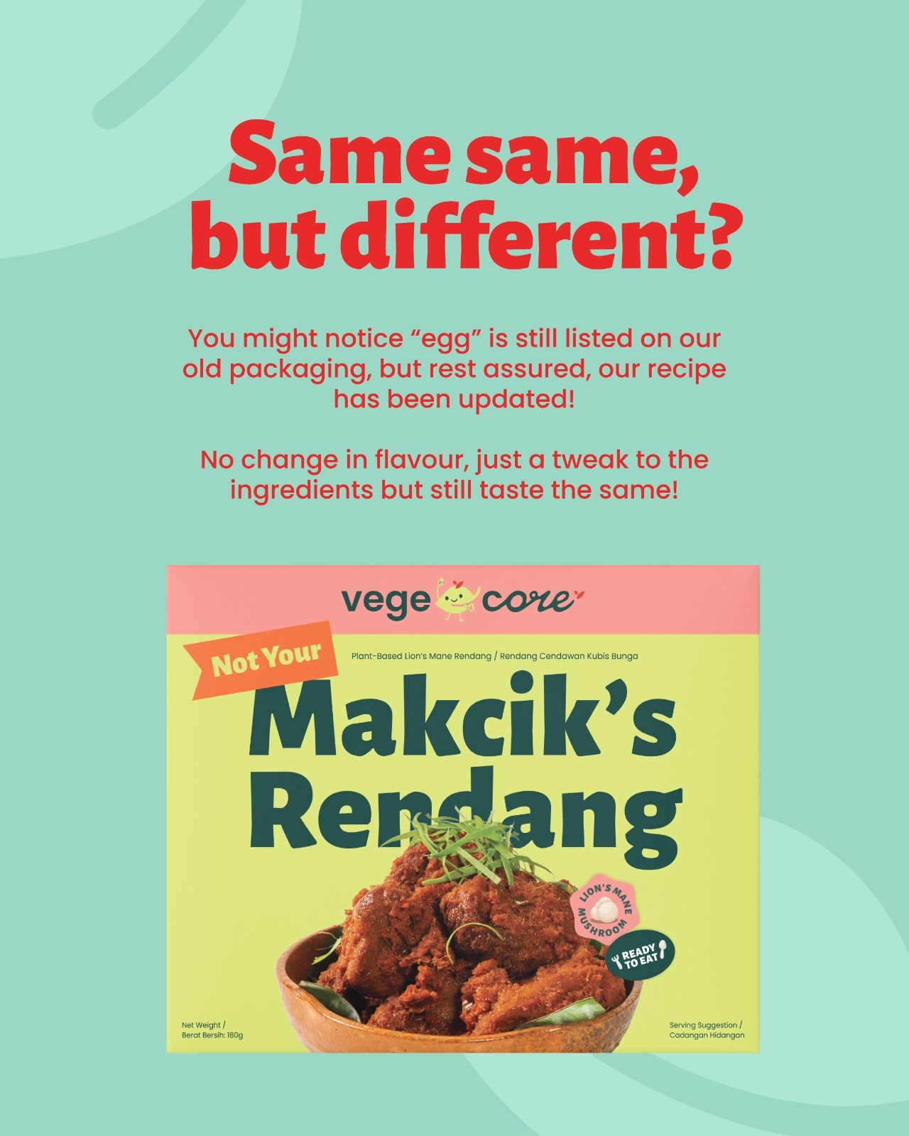 Not Your Makcik's Rendang (Plant-Based Lion’s Mane Rendang)
