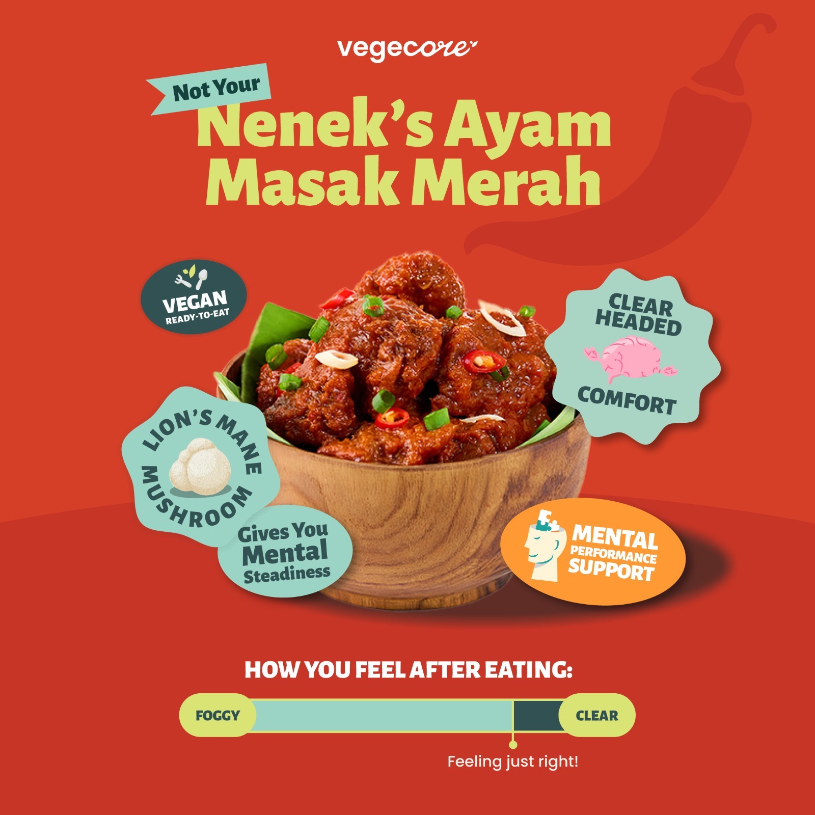 Not Your Nenek's Ayam Masak Merah (Vegan Lion's Mane Ayam Masak Merah)